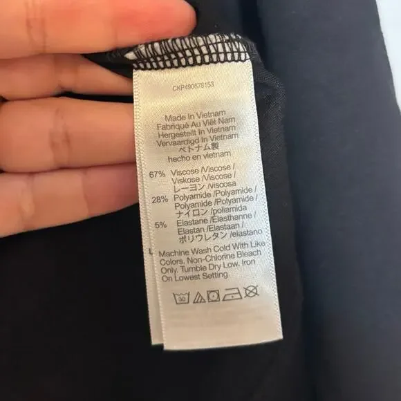 NWT Madewell Ponte Hoodie Sweatshirt In Black Size Medium - Picture 6 of 8